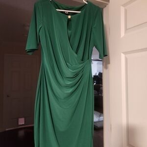 Anne Klein Emerald Draped Dress